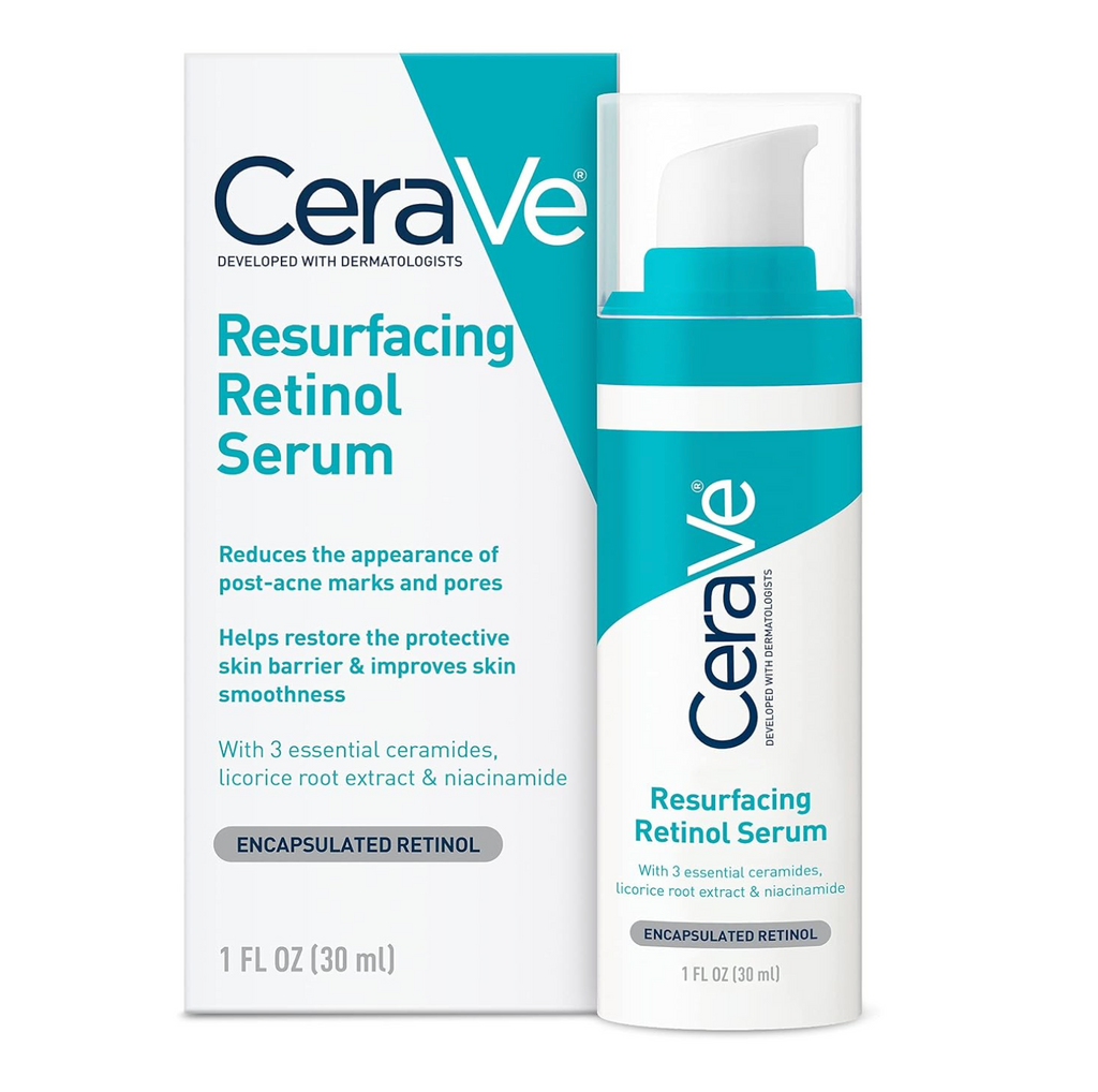 CeraVe Resurfacing Retinol Face Serum with Niacinamide, Pore Minimizer, 1oz